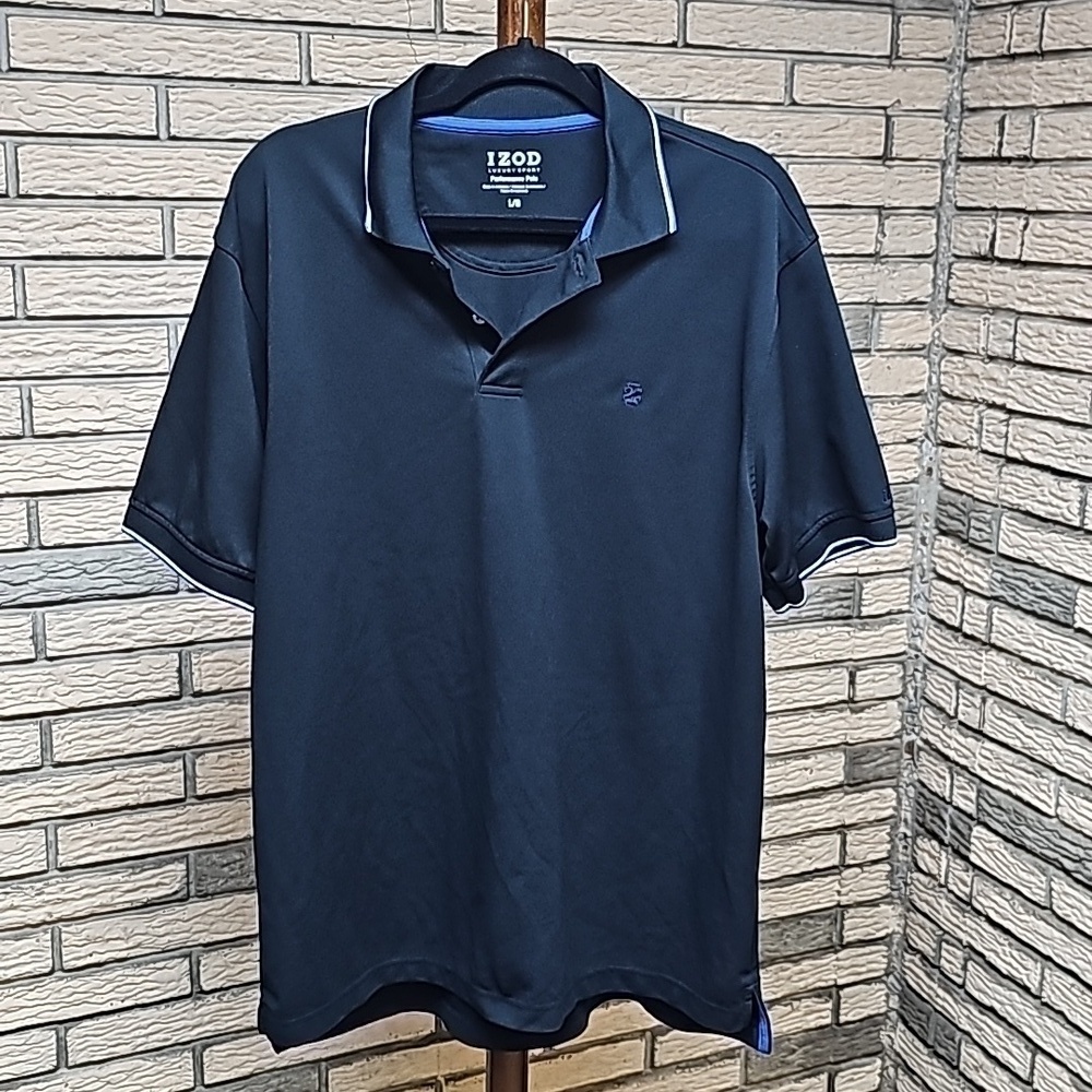Izod Luxury Sport Performance Polo Sz Large - Picture 1 of 8